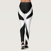 Schwarz-Weiß-Elegant Leggings (Rückseite)
