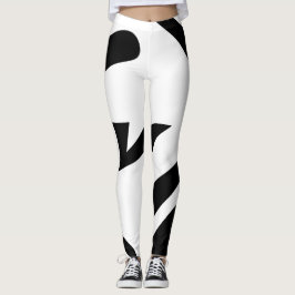 Schwarz-Weiß-Elegant Leggings