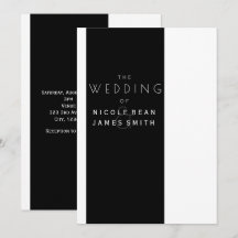 Schwarz & Weiß Elegant Moderne, einfache Hochzeit