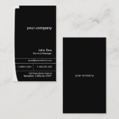 Schwarz & Weiß Elegant Modernes Beruflich Visitenkarte (Vorne/Hinten)