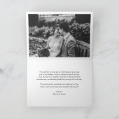 Schwarz-Weiß-Elegant-Monogramm-Hochzeit Dankeskarte (Innenseite)