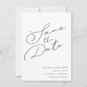 Schwarz-Weiß-Elegant Save the Date V2 (Vorderseite)