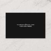 Schwarz-Weiß-Elegant Visitenkarte (Rückseite)