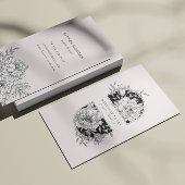 Schwarz-Weiß-Elegant Visitenkarte