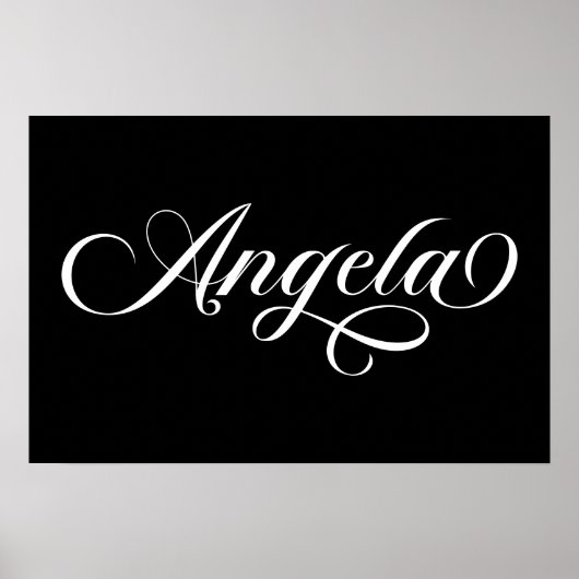 Schwarz-Weiß-Elegante Angela Poster (Vorne)