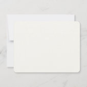 Schwarz + Weiß elegante Hochzeitsantwort (Rückseite)