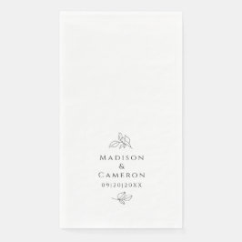 Schwarz-Weiß-Elegante Hochzeitsstipps - Namen und Serviette