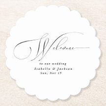 Schwarz & Weiß Elegante Kalligrafie Moderne Hochze