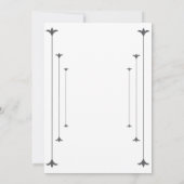 Schwarz & Weiß Elegante Moderne Hochzeit Einladung (Rückseite)