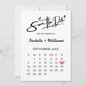 Schwarz-Weiß-Elegante QR-Hochzeit speichert das Da Einladung (Vorderseite)