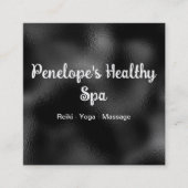 Schwarz-Weiß-elegante Square-Visitenkarte Quadratische Visitenkarte (Vorderseite)