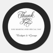 Schwarz & Weiß eleganter Charme dank Drehbuch Runder Aufkleber (Vorderseite)