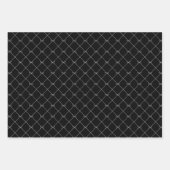 Schwarz-weiß Eleganter, moderner Abschluss Geschenkpapier Set (Vorderseite 3)
