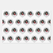 Schwarz-weiß Eleganter, moderner Abschluss Geschenkpapier Set (Vorderseite)