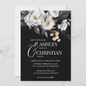 Schwarz-Weiß elegantes Boho alle in einer Hochzeit Einladung (Vorderseite)