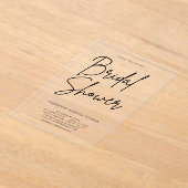 Schwarz-Weiß-elegantes Brautparty Acryleinladungen (Ablage )