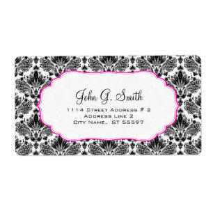 Schwarz-Weiß-elegantes Muster aus floralen Damasku