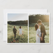 Schwarz & Weiß, elegantes Script 2 - Foto Save the Save The Date (Rückseite)