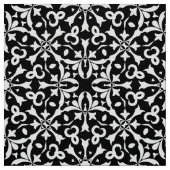 Schwarz-Weiß-elegantes Vintages Damasketmuster Stoff (Muster)