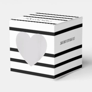 Schwarz-Weiß-Eleganz Geschenkschachtel