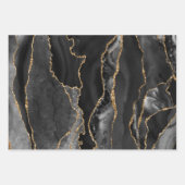 Schwarz-Weiß-Elfenbein Geschenkpapier Set (Vorderseite 2)