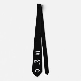 Schwarz-weiß - Emo - Neck Tie Krawatte