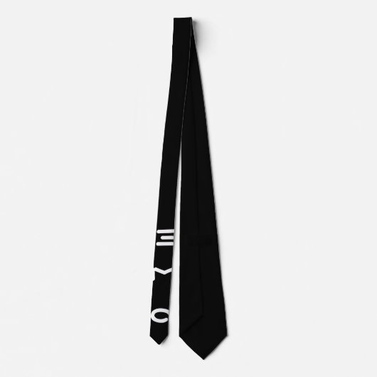 Schwarz-weiß - Emo - Neck Tie Krawatte (Rückseite)