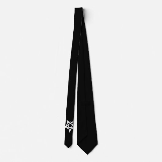 Schwarz-weiß - Emo - Neck Tie Krawatte (Rückseite)