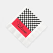 Schwarz-Weiß-Empfang Serviette (Ecke)