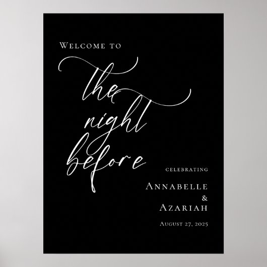 Schwarz-Weiß-Empfang The Night Before Probe Poster (Vorne)