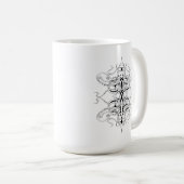 Schwarz-Weiß-Empire-Stammesdesign Kaffeetasse (VorderseiteRechts)