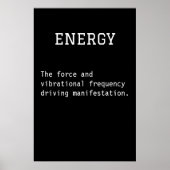 Schwarz-Weiß-Energieplakat - Moderne Inspiration Poster (Vorne)