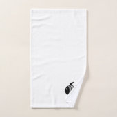 Schwarz-Weiß Engelsfisch Design Monogramm Badhandtuch Set (Handtuch)