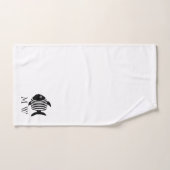 Schwarz-Weiß Engelsfisch Design Monogramm Badhandtuch Set (Handtuch)