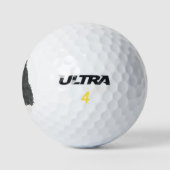Schwarz-Weiß-Englisch Springer Spanisch Golfball (Logo)