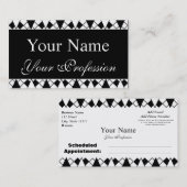 Schwarz-Weiß-Erinnerung Business Card Terminkarte (Vorne/Hinten)