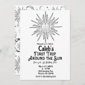 Schwarz & Weiß Erster Ausflug rund um die Sonne 1. Einladung (Vorne/Hinten)