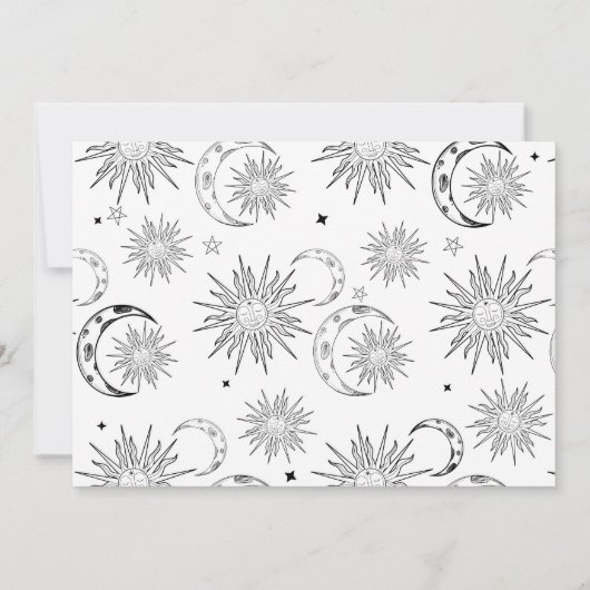 Schwarz & Weiß Erster Ausflug rund um die Sonne 1. Einladung (Rückseite)