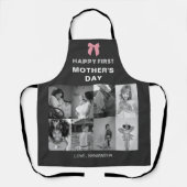 Schwarz-Weiß-Erster Muttertag FotoCollage Schürze (Vorderseite)