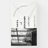 Schwarz-Weiß-Esstisch Banner (Vertikal)