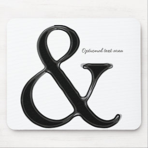 Schwarz-Weiß-Etü-Zeichen-chic-modern-personalisier Mousepad