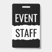 Schwarz-Weiß-Event-Abzeichen Ausweis (Rückseite)