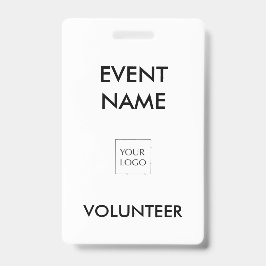 Schwarz-Weiß-Event-Freiwillige-Logo Ausweis