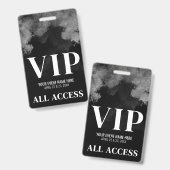 Schwarz-weiß Event-VIP Ausweis (Vorder- & Rückseite)