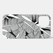 Schwarz-Weiß exotische Pflanze und Palmen botanisc Case-Mate iPhone Hülle (Rückseite (Horizontal))