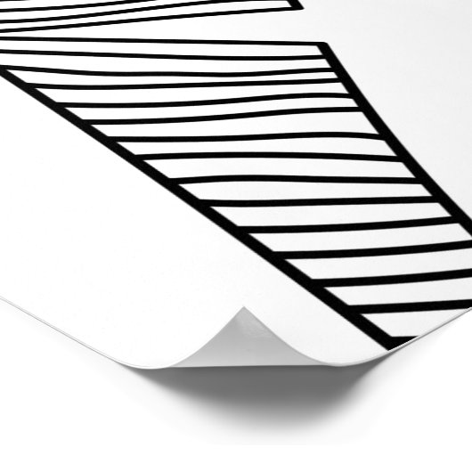 Schwarz-Weiß exotische Pflanze und Palmen botanisc Poster (Ecke)