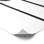 Schwarz-Weiß exotische tropische Palmen Poster (Ecke)