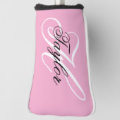 Schwarz-Weiß-Extravagant-Monogramm-Rosa Golf Headcover (Rotieren 90)