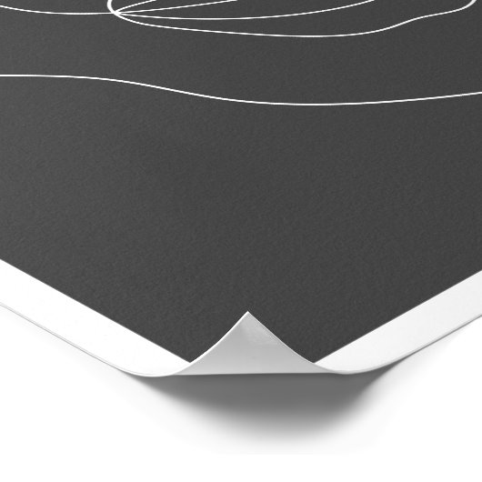 Schwarz-Weiß-Face Line Poster (Ecke)