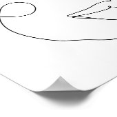 Schwarz-Weiß-Face Line Poster (Ecke)